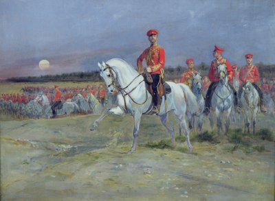 Tsarevich Nicolas (1894-1917) Reviewing the Troops, 1899 by Jean Baptiste Edouard Detaille